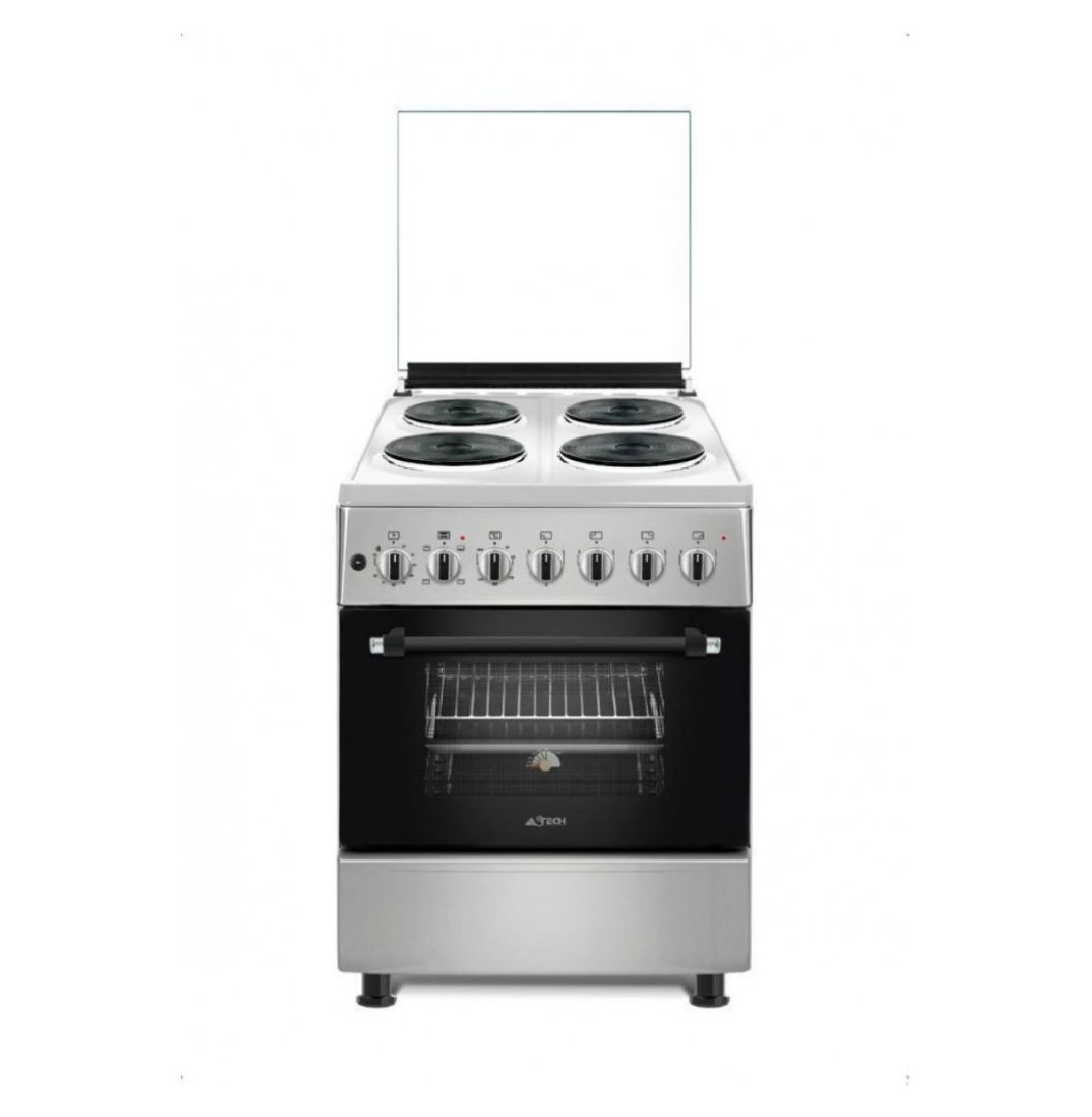 CUISINIERE ASTECH CK78PLFOEL 60/60 4FEUX ELECTRIQUE FOUR ELECTRIC