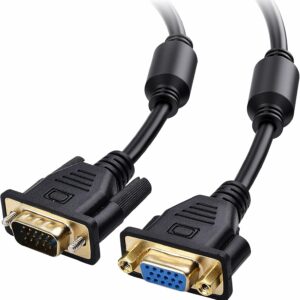 Le câble compte Câble d’extension VGA (Câble VGA mâle à femelle) – Câble VGA de 6 pieds non régulier