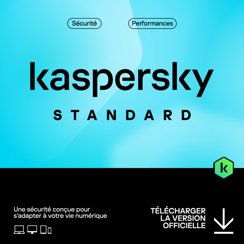 Logiciel Kaspersky Standard 4 postes 2025