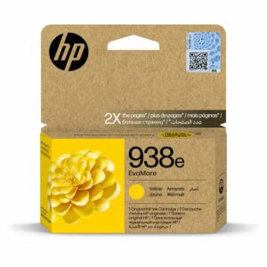 HP 938e EvoMore 4S6Y2PE jaune Cartouche d&rsquo;encre d&rsquo;origine jaune pour imprimantes Officejet Pro 9720, 9730, 9120, 9120b, 9110b, 9130, 9130b