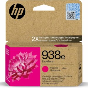 HP 938e EvoMore 4S6Y2PE Cartouche d&rsquo;encre d&rsquo;origine magenta pour imprimantes Officejet Pro 9720, 9730, 9120, 9120b, 9110b, 9130, 9130b