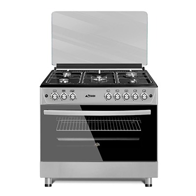 CUISINIERE ASTECH CK90ART 5FEUX GAZ FULL OPTION INOX GOLD