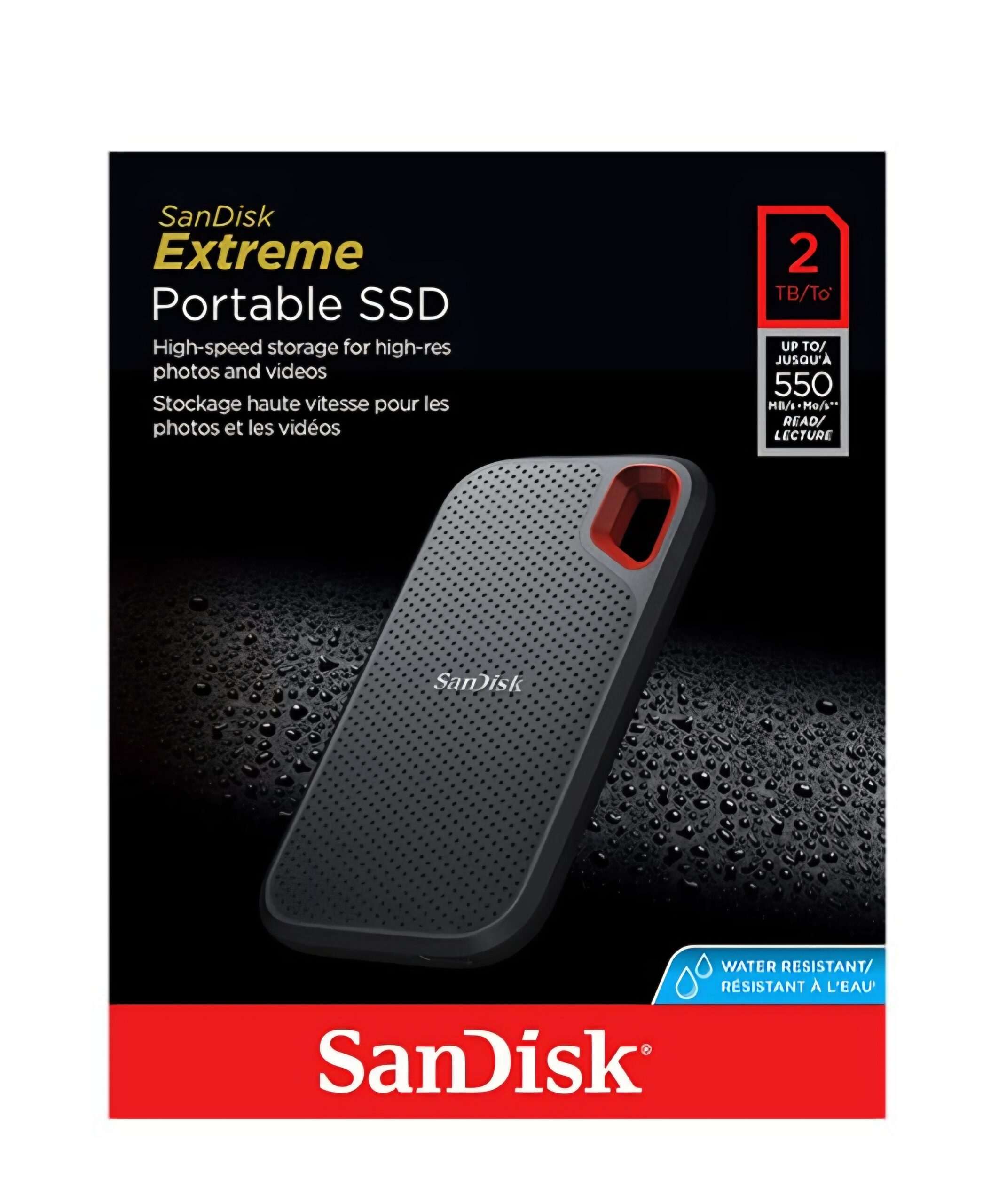 Disque Dur externe SSD sandisk extreme portable 2To