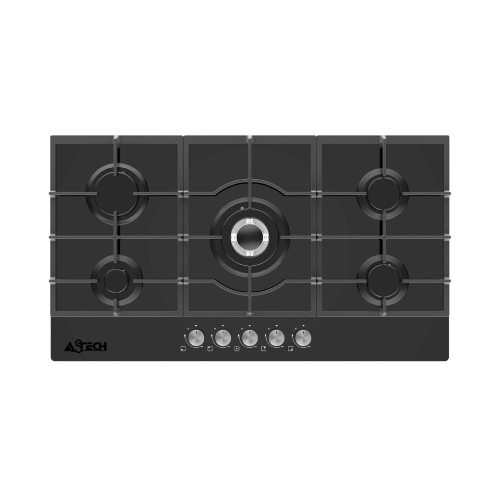 PLAQUE DE CUISSON ASTECH PL91CZ-90NO-MA 5FEUX GAZ