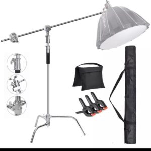 Support d&rsquo;eclairage studio professionnel à usage intensif avec têtes de préhension