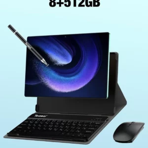 Tablette Telzeal P100 10,1 pouces , Wi-Fi 5G double SIM – 8 Go RAM 512 Go ROM – Batterie haute capacité 8 000 mAh – Clavier et souris sans fil