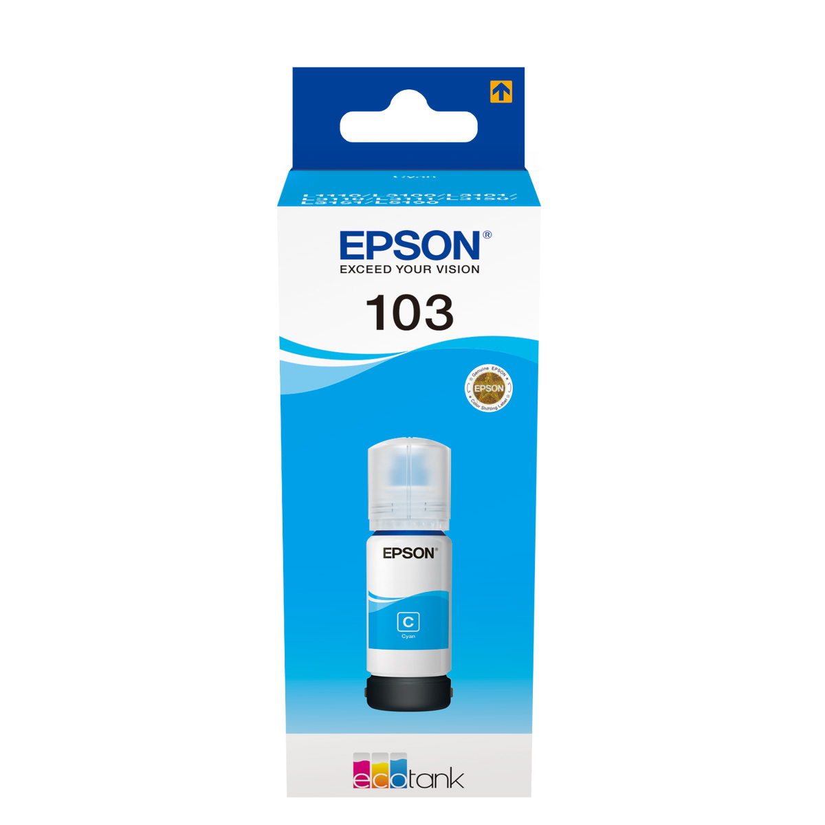 Bouteille d’encre Epson 103 Ecotank cyan