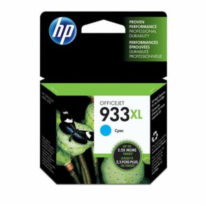 HP 933XL Cartouche d&rsquo;Encre Cyan grande capacité Authentique (CN054AE) pour HP OfficeJet 6100 / 6600 / 6700 / 7110 / 7510 / 7610 /7612