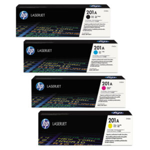 HP CF400A CF403A 201A Lot de 4 cartouches de toner d’origine pour HP Color Laserjet Pro MFP 277 DW Noir/cyan/magenta/jaune Capacité : env. 1500 pages/couleurs
