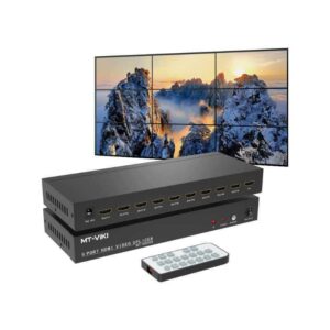 Répartiteur MT-VIKI MT-HD0109 3×3, HDMI 1080p 60Hz 9 ports 4K x 2K et 1 entrée pour affichage d&rsquo;épissage TV 9