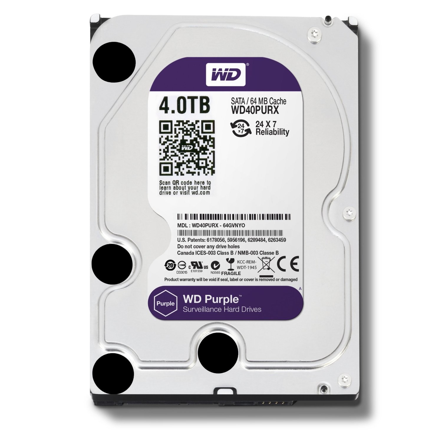 Disque dur interne WD Purple 4 To HDD